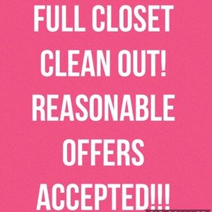 Full closet clean out, make an offer!!